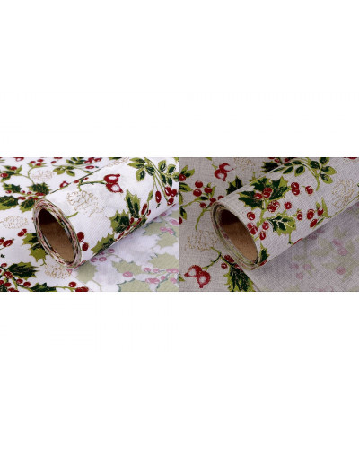 Material textil decorativ, imprimeu floral, lățime 48 cm | Mimib