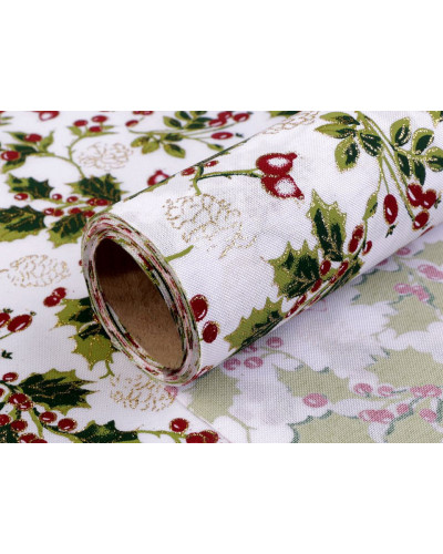 Material textil decorativ, imprimeu floral, lățime 48 cm | Mimib