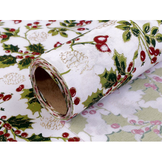 Material textil decorativ, imprimeu floral, lățime 48 cm | Mimib