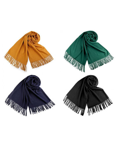 Șal Pashmina / Eșarfă Pashmina cu franjuri | Mimib