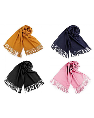 Șal Pashmina / Eșarfă Pashmina cu franjuri | Mimib
