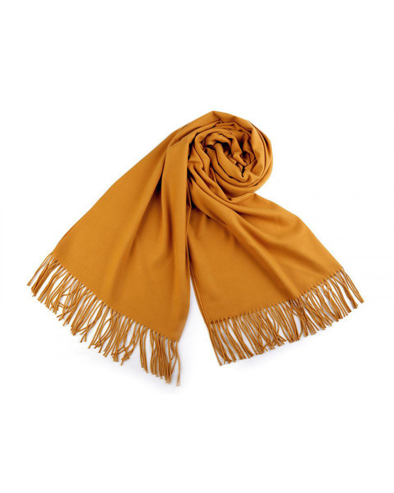 Șal Pashmina / Eșarfă Pashmina cu franjuri | Mimib