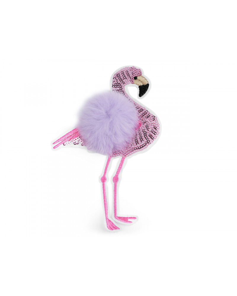 Aplicație termoadezivă - flamingo cu pompon | Mimib Aplicație termoadezivă - flamingo cu pompon | Mimib