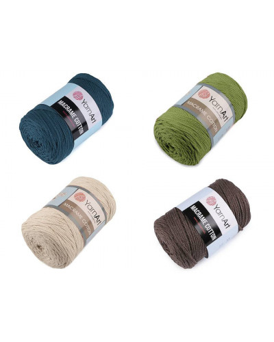 Fir de tricotat Macrame Cotton, 250 g | Mimib