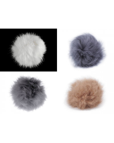 Pompon blană artificială, Ø4-6 cm | Mimib