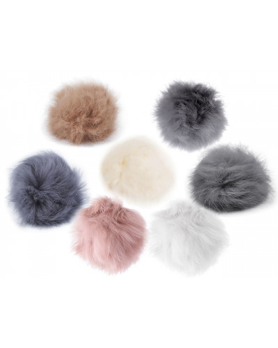 Pompon blană artificială, Ø4-6 cm | Mimib