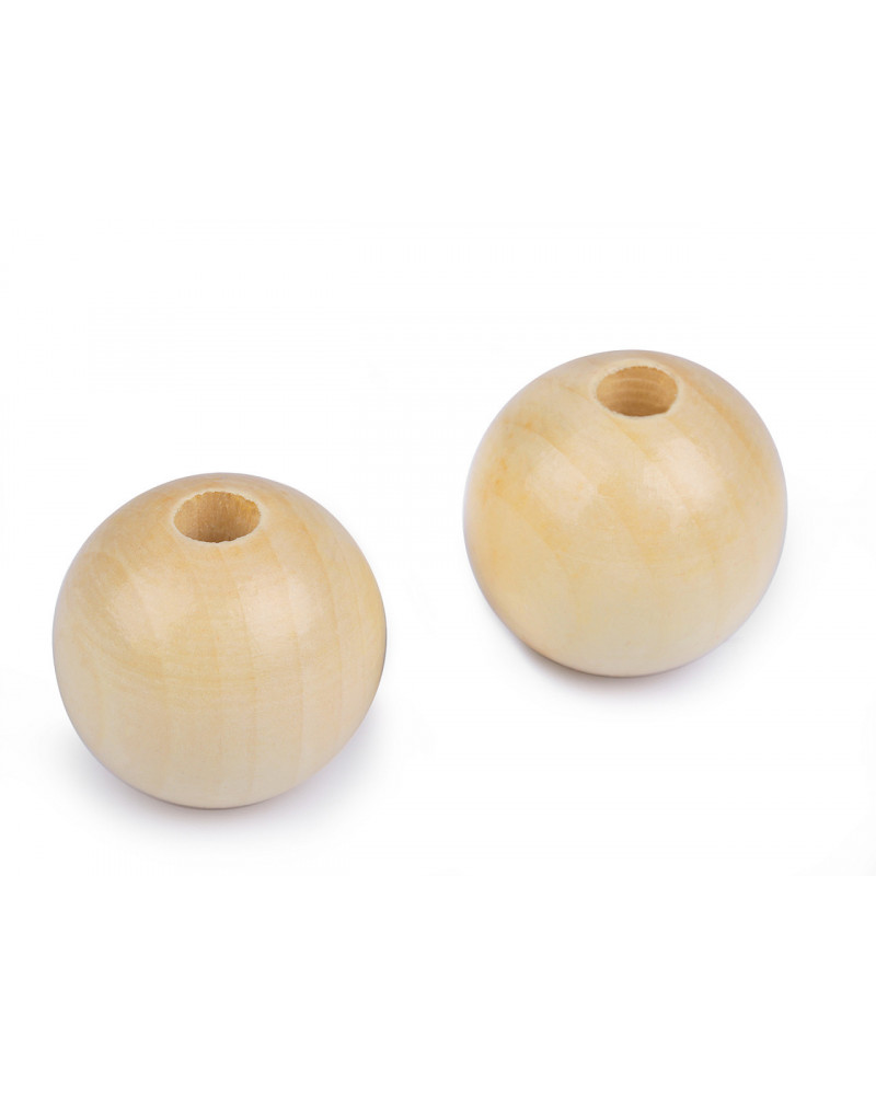 Mărgele din lemn, Ø40 mm | Mimib
