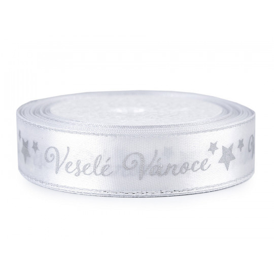 Satin Ribbon Merry Christmas, width 20 mm | Mimib