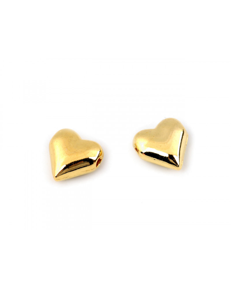 Mărgele metalice inimioară, 8x8 mm | Mimib Mărgele metalice inimioară, 8x8 mm | Mimib