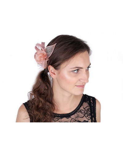 Fascinator / Broșă floare cu pene | Mimib