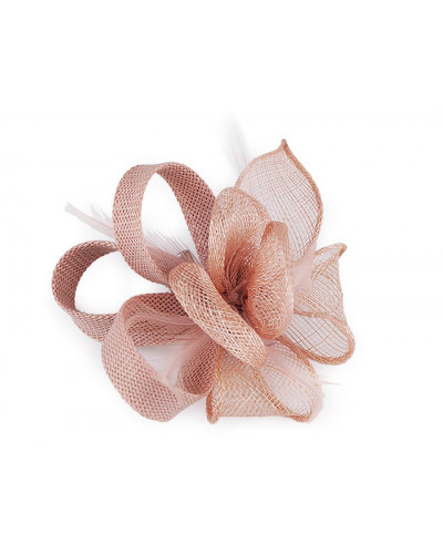 Fascinator / Broșă floare cu pene | Mimib