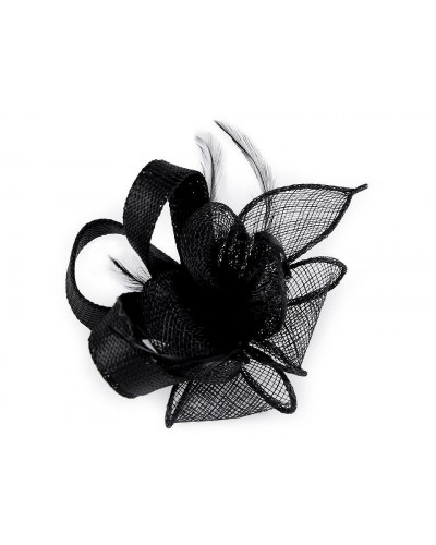 Fascinator / Broșă floare cu pene | Mimib