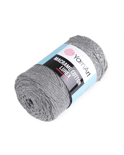 Fir de tricotat / croșetat Macrame Cotton lurex, 250 g | Mimib