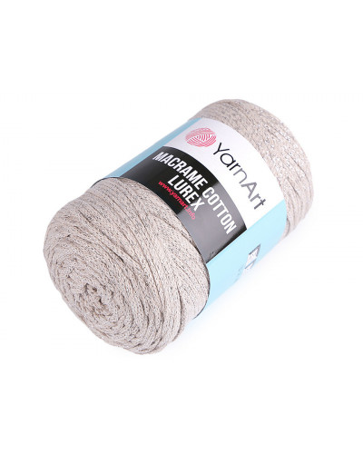 Fir de tricotat / croșetat Macrame Cotton lurex, 250 g | Mimib