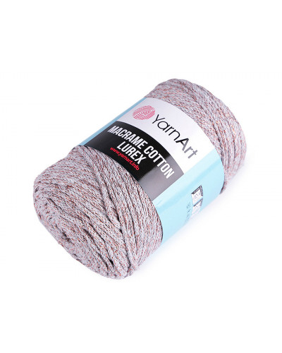 Fir de tricotat / croșetat Macrame Cotton lurex, 250 g | Mimib