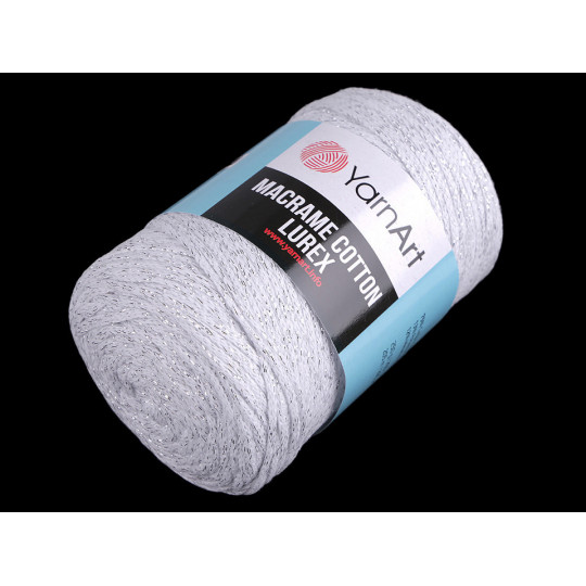 Fir de tricotat / croșetat Macrame Cotton lurex, 250 g | Mimib