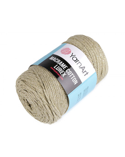 Fir de tricotat / croșetat Macrame Cotton lurex, 250 g | Mimib