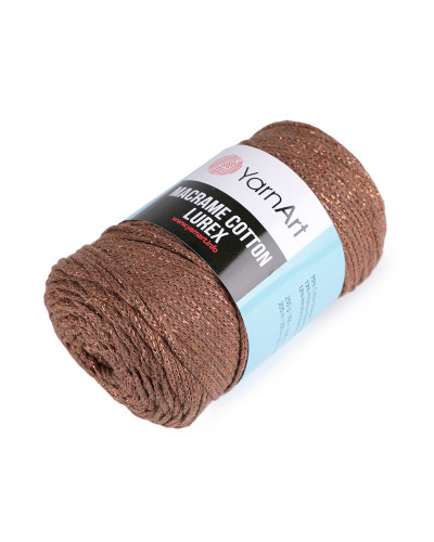 Fir de tricotat / croșetat Macrame Cotton lurex, 250 g | Mimib