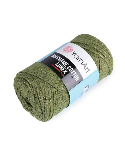 Fir de tricotat / croșetat Macrame Cotton lurex, 250 g | Mimib