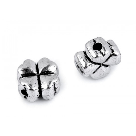 Accesoriu / Ornament metalic trifoi, 8x8 mm | Mimib