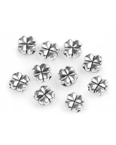 Accesoriu / Ornament metalic trifoi, 8x8 mm | Mimib