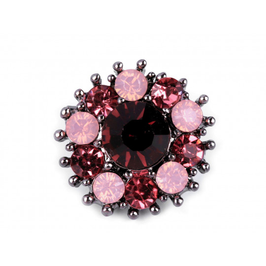 Broșă floare cu strasuri | Mimib