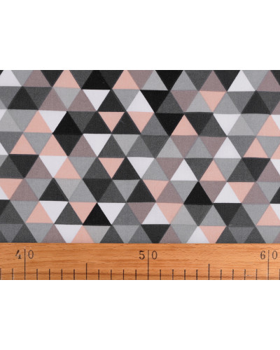 Material bumbac imprimat, motive geometrice | Mimib