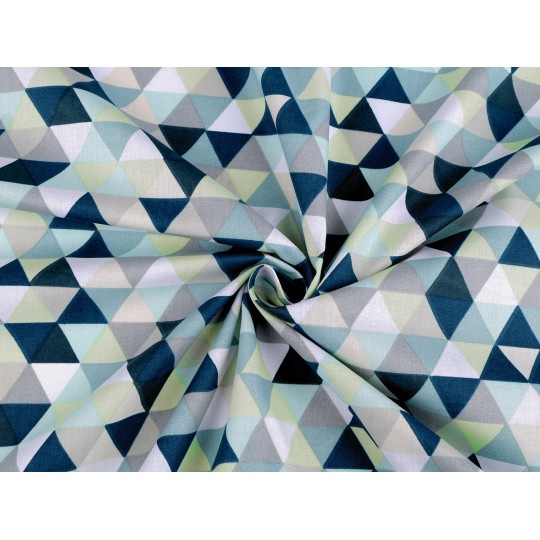 Material bumbac imprimat, motive geometrice | Mimib