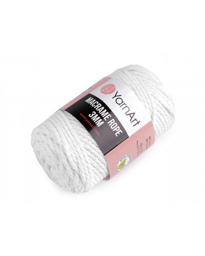 Fir de tricotat / croșetat Macrame Rope, 3 mm, 250 g | Mimib