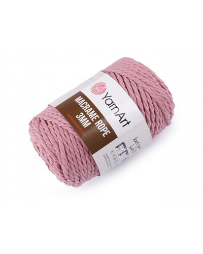 Fir de tricotat / croșetat Macrame Rope, 3 mm, 250 g | Mimib