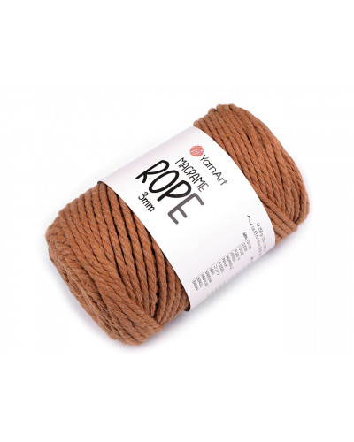 Fir de tricotat / croșetat Macrame Rope, 3 mm, 250 g | Mimib