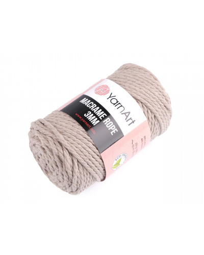 Fir de tricotat / croșetat Macrame Rope, 3 mm, 250 g | Mimib