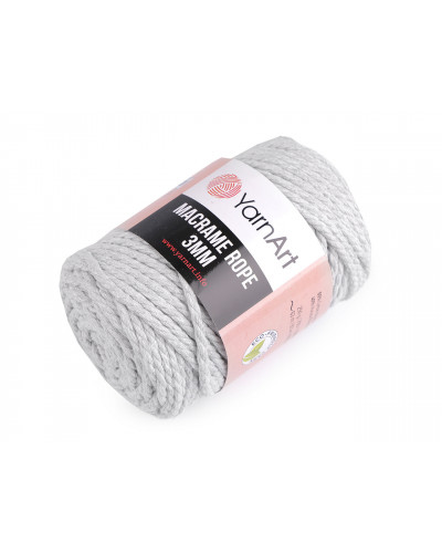 Fir de tricotat / croșetat Macrame Rope, 3 mm, 250 g | Mimib