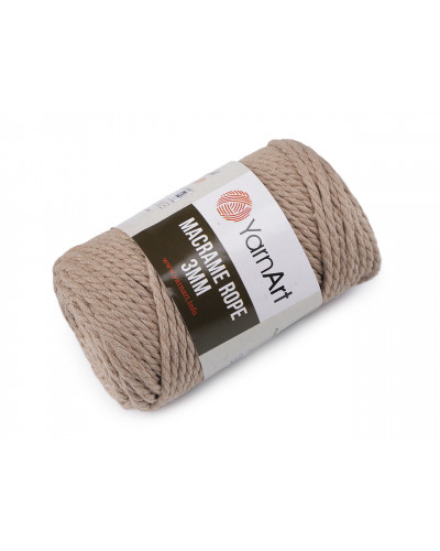 Fir de tricotat / croșetat Macrame Rope, 3 mm, 250 g | Mimib