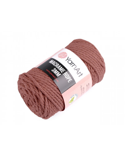 Fir de tricotat / croșetat Macrame Rope, 3 mm, 250 g | Mimib