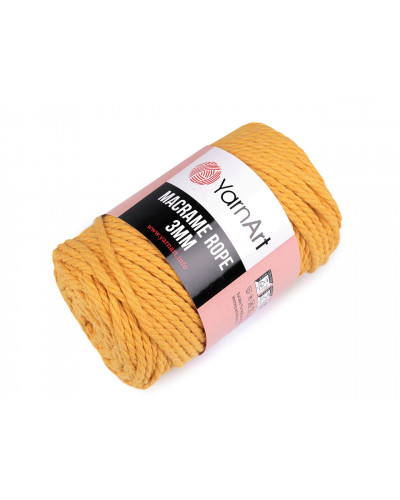 Fir de tricotat / croșetat Macrame Rope, 3 mm, 250 g | Mimib