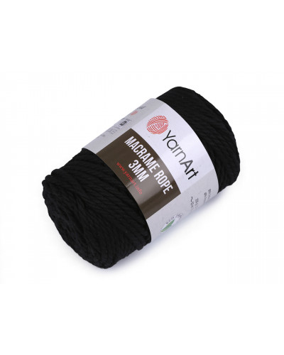 Fir de tricotat / croșetat Macrame Rope, 3 mm, 250 g | Mimib