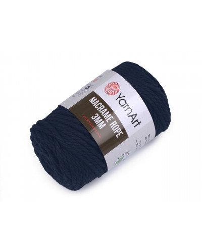 Fir de tricotat / croșetat Macrame Rope, 3 mm, 250 g | Mimib