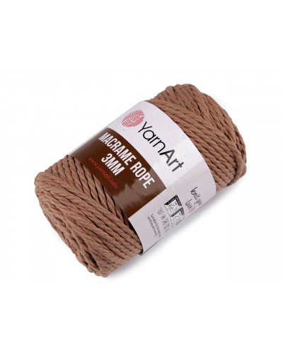 Fir de tricotat / croșetat Macrame Rope, 3 mm, 250 g | Mimib