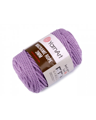 Fir de tricotat / croșetat Macrame Rope, 3 mm, 250 g | Mimib