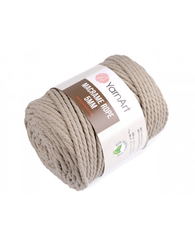 Fir de tricotat / croșetat Macrame Rope, 5 mm,  500 g | Mimib