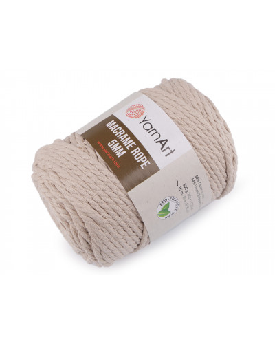 Fir de tricotat / croșetat Macrame Rope, 5 mm,  500 g | Mimib