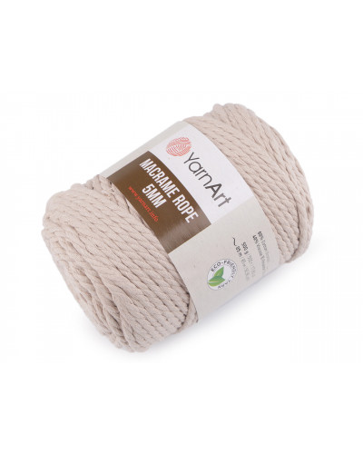 Fir de tricotat / croșetat Macrame Rope, 5 mm,  500 g | Mimib