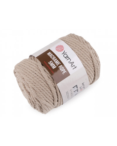 Fir de tricotat / croșetat Macrame Rope, 5 mm,  500 g | Mimib