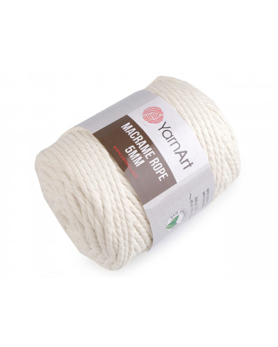 Fir de tricotat / croșetat Macrame Rope, 5 mm,  500 g | Mimib