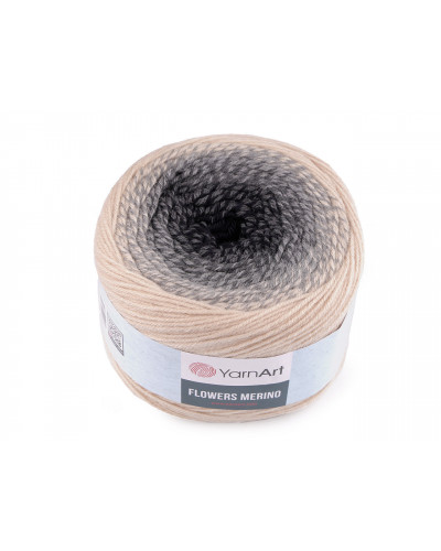 Fir de tricotat Flowers merino, 225 g | Mimib