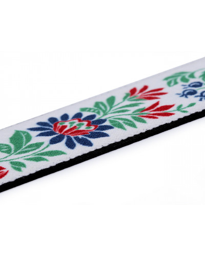 Elastic lat cu motiv floral, lățime 40 mm | Mimib