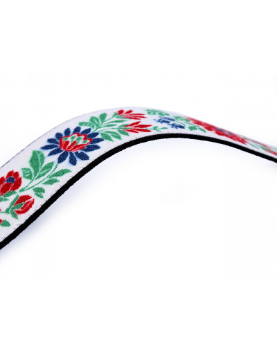 Elastic lat cu motiv floral, lățime 40 mm | Mimib