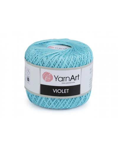 Fir de croșetat din bumbac Violet, 50 g | Mimib