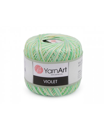 Fir de croșetat din bumbac Violet, 50 g | Mimib